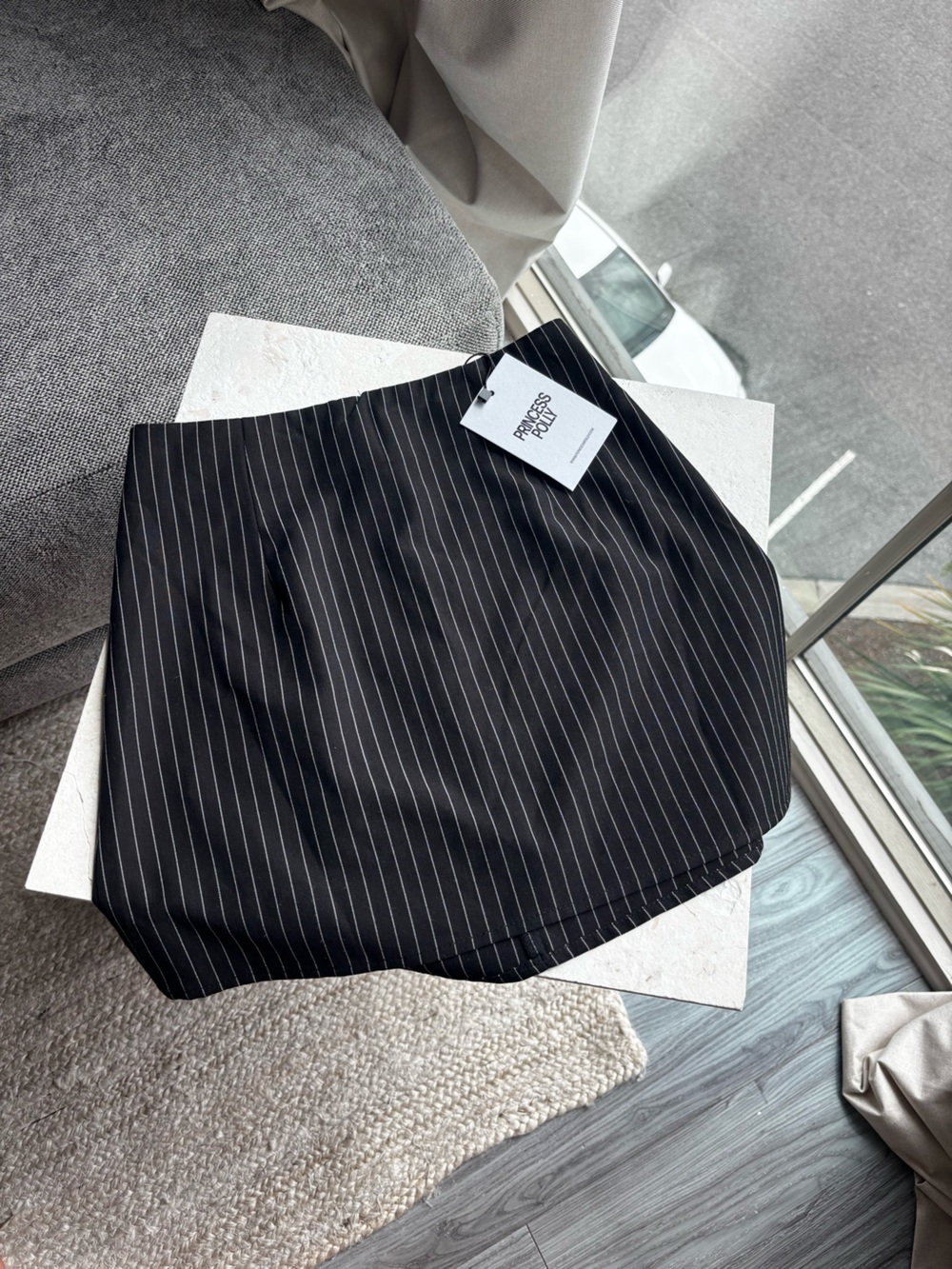Princess Polly Men’s Black Pinstripe Trousers